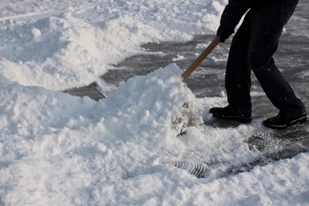 shoveling snow