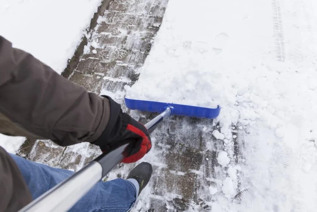 shoveling snow