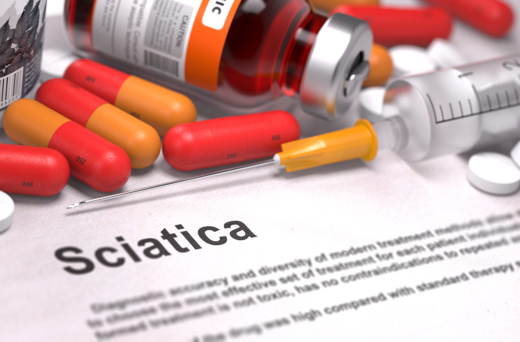 Sciatica definition. Pain medication. 